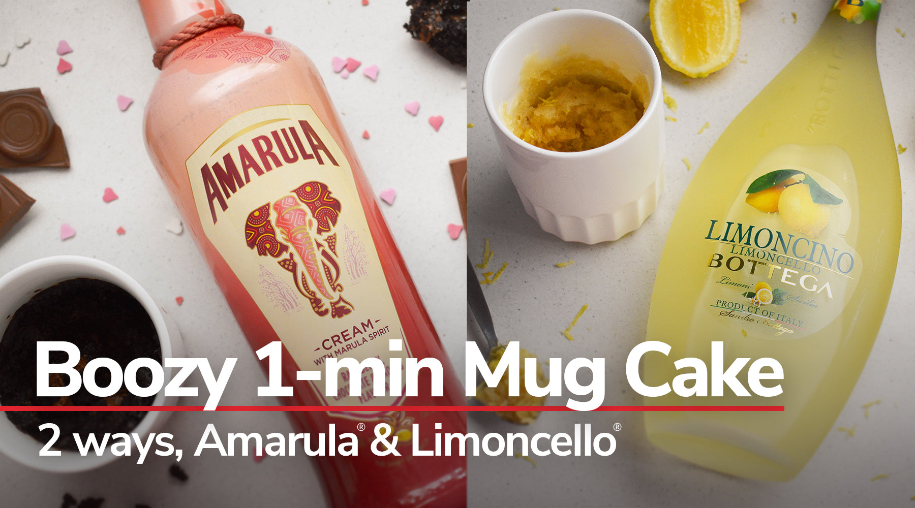 1-min Mug Cake in Baobab African Lim & and Amarula Raspberry Chocolate