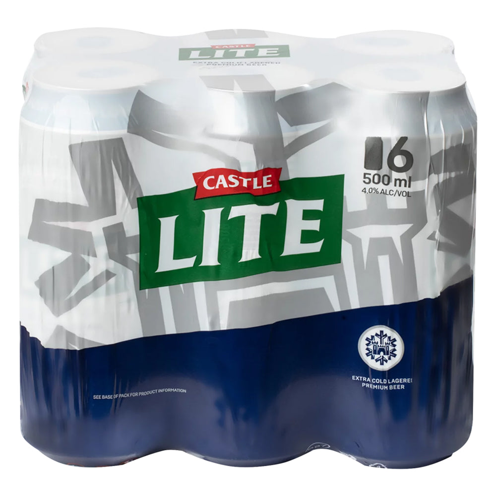 castle-lite-beer-500ml-can-6-pack