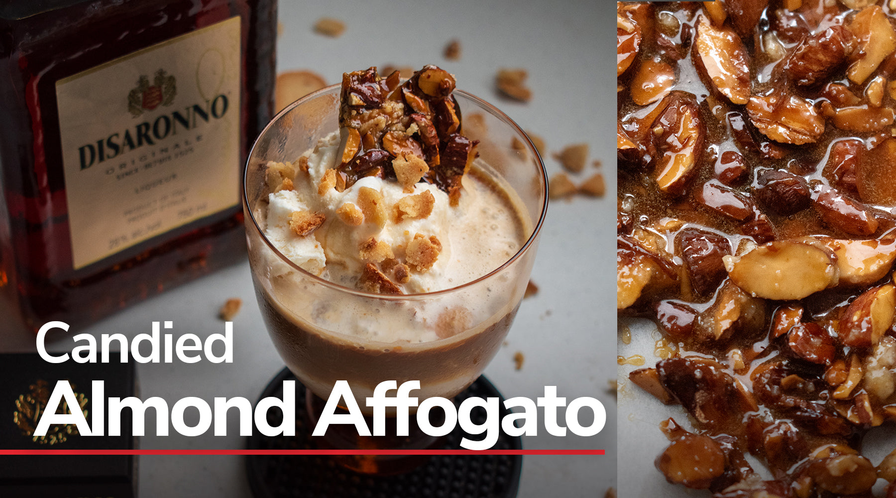 Candied Almond Affogato with Disaronno Amaretto