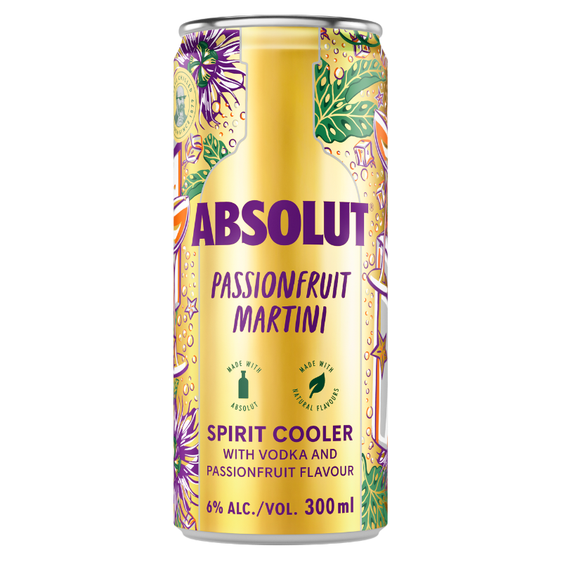 Absolut Passionfruit Martini Spirit Cooler 300ml 4 Pack