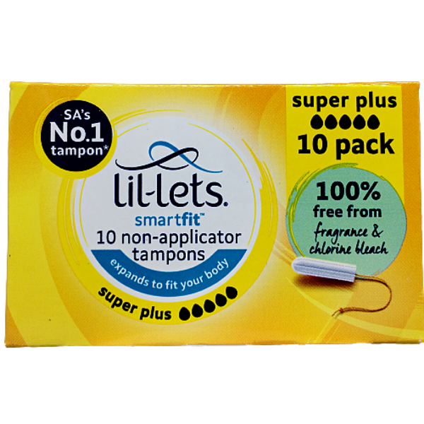 Lil-lets Smartfit Non Applicator Tampons Super Plus 10 Pack