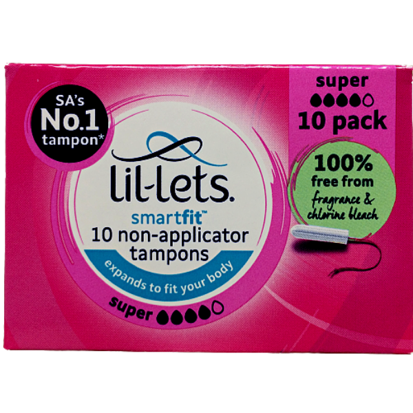 Lil-lets Smartfit Non Applicator Tampons Super 10 Pack