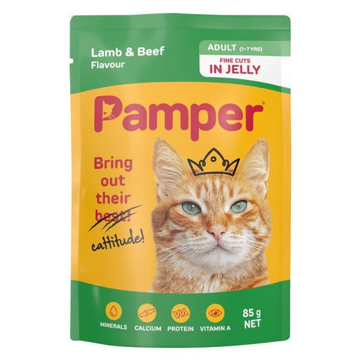 Pamper Fine Cuts Lamb and Beef 85g