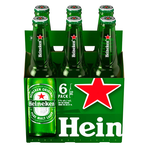 Buy Heineken Lager Beer Bottle 330ml 6 Pack online